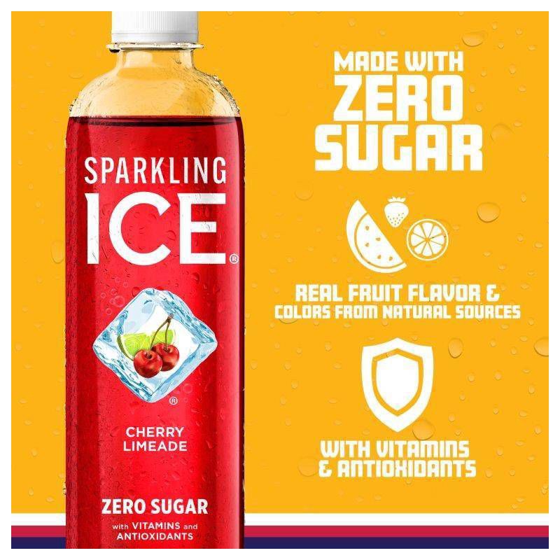 slide 3 of 6, Sparkling Ice Cherry Limeade - 17 fl oz Bottle, 17 fl oz