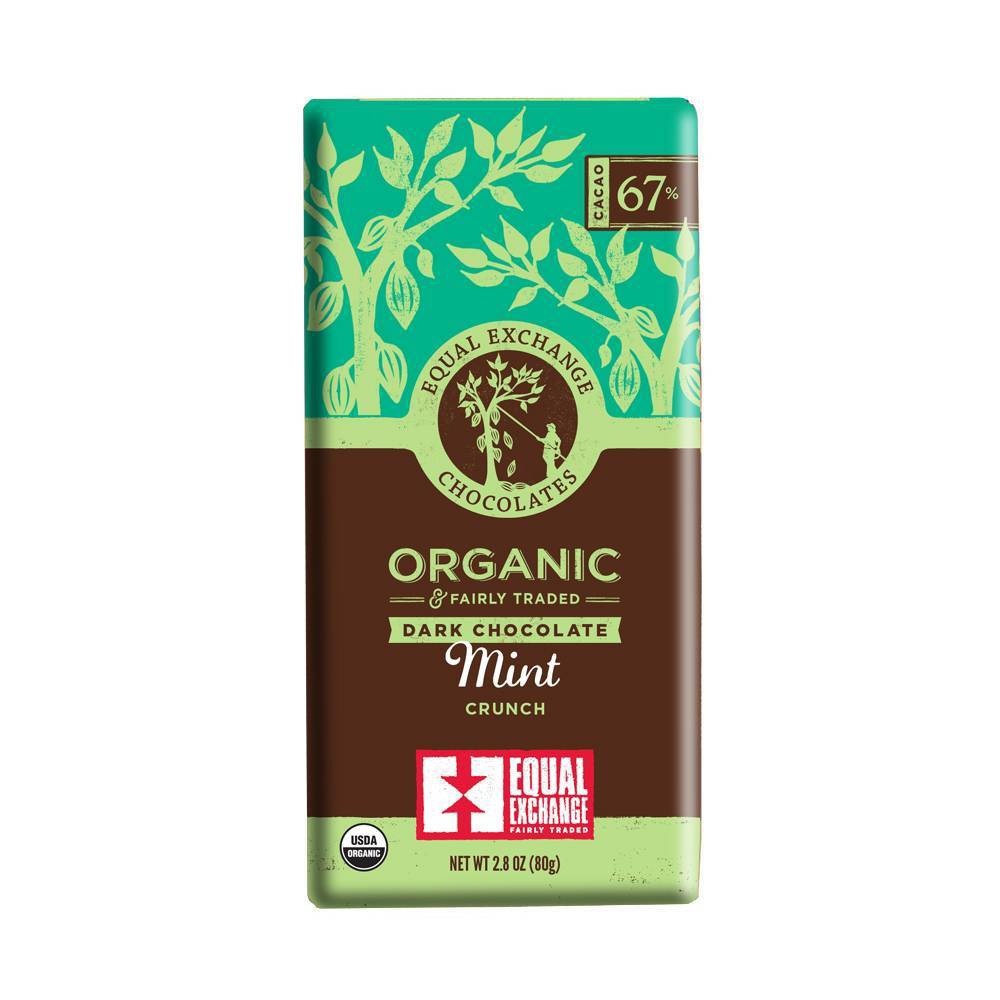 slide 1 of 3, Equal Exchange Organic Fairly Traded Mint Crunch Dark Chocolate Bar - 2.8oz, 2.8 oz