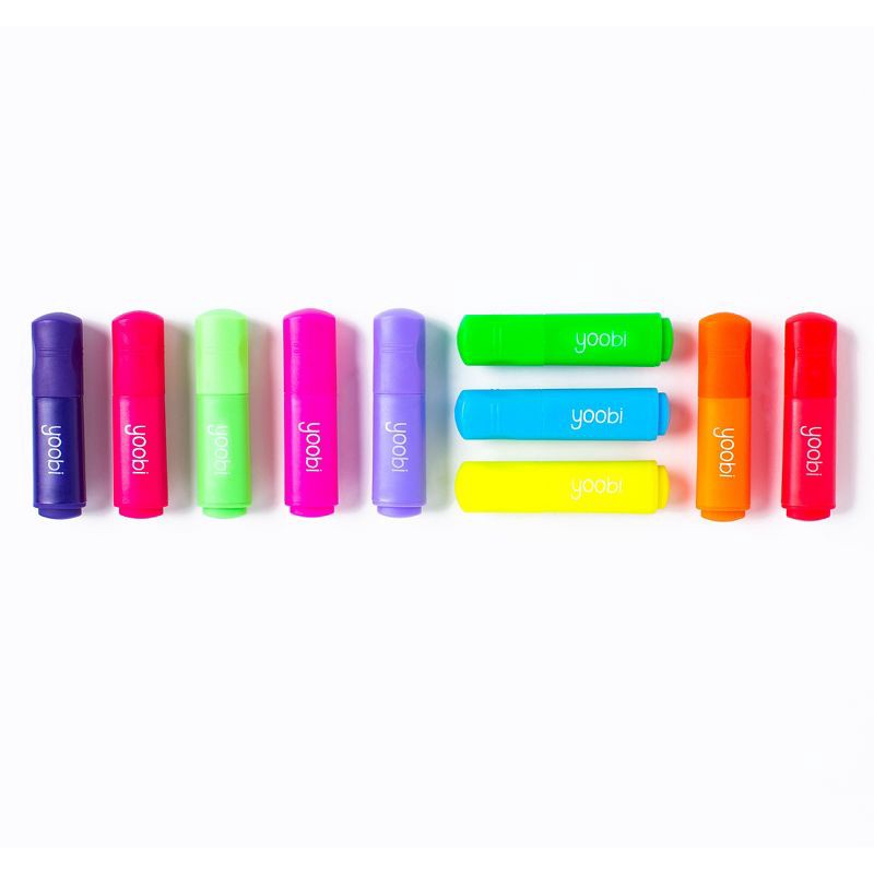 slide 2 of 7, Mini Highlighters - Multicolor, 10 Pack - Yoobi, 10 ct