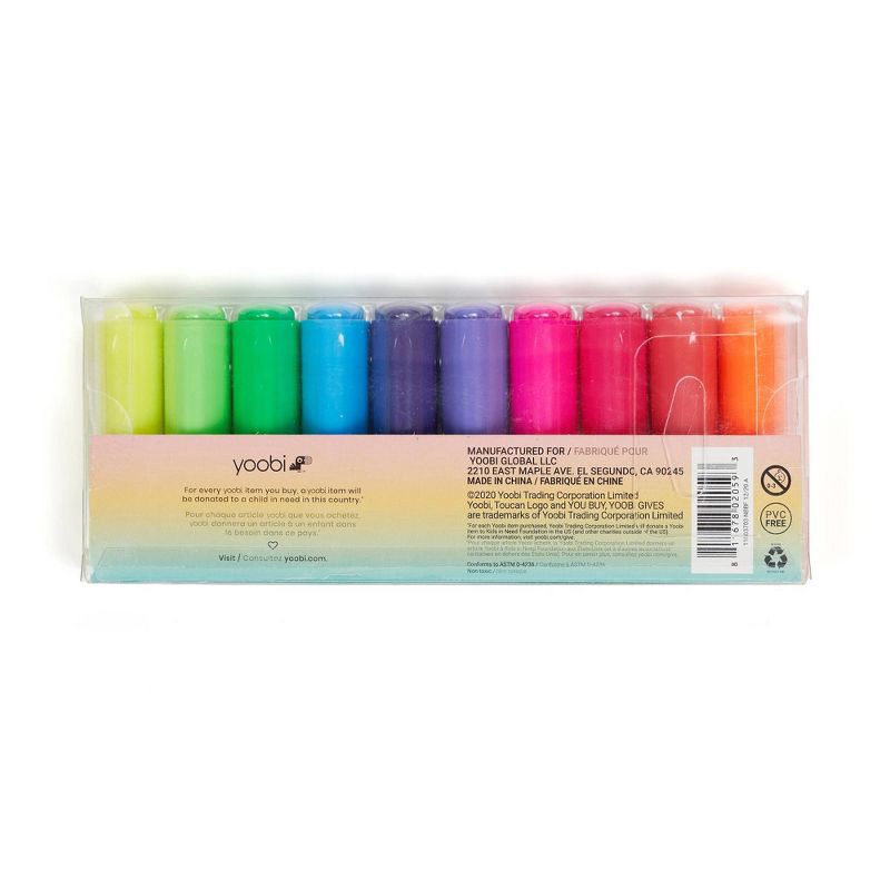 slide 5 of 7, Mini Highlighters - Multicolor, 10 Pack - Yoobi, 10 ct
