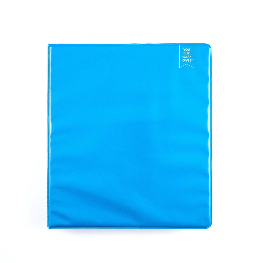 slide 4 of 8, 1" 275 Sheet Ring Binder Blue - Yoobi, 1 ct