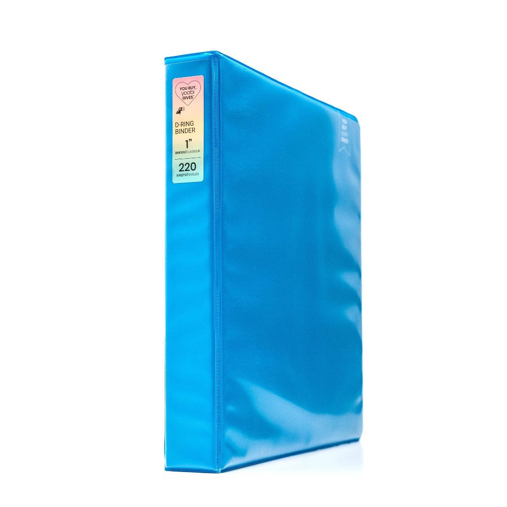 slide 2 of 8, 1" 275 Sheet Ring Binder Blue - Yoobi, 1 ct