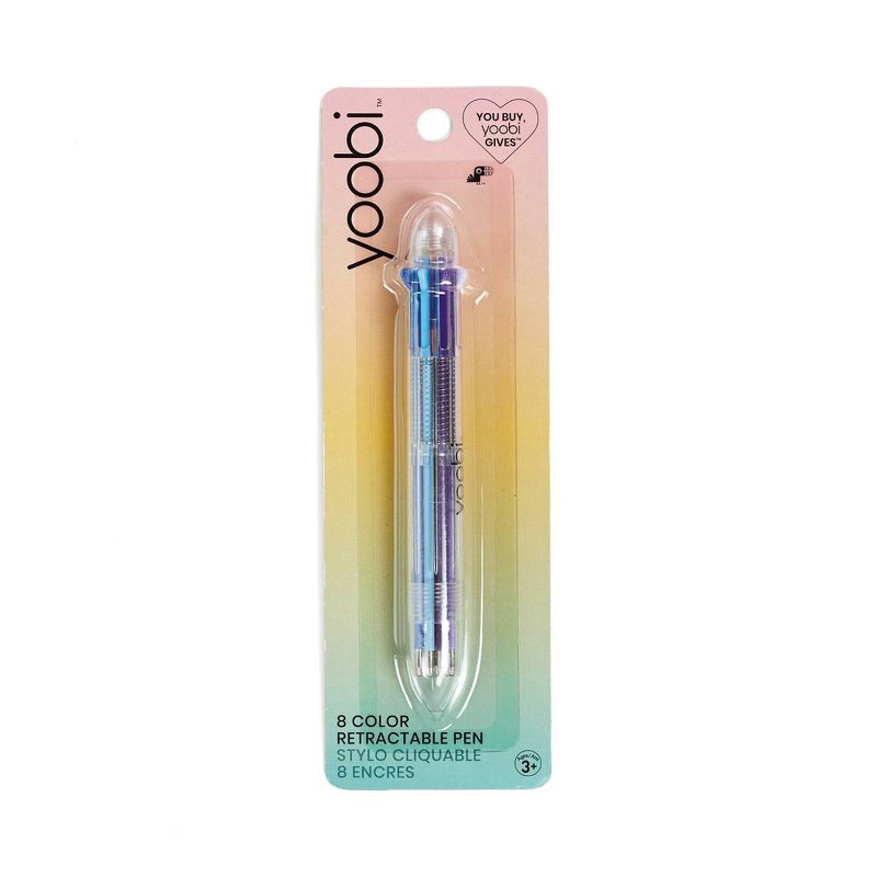 slide 1 of 4, 8 in 1 Retractable Ballpoint Pen - Yoobi™, 1 ct