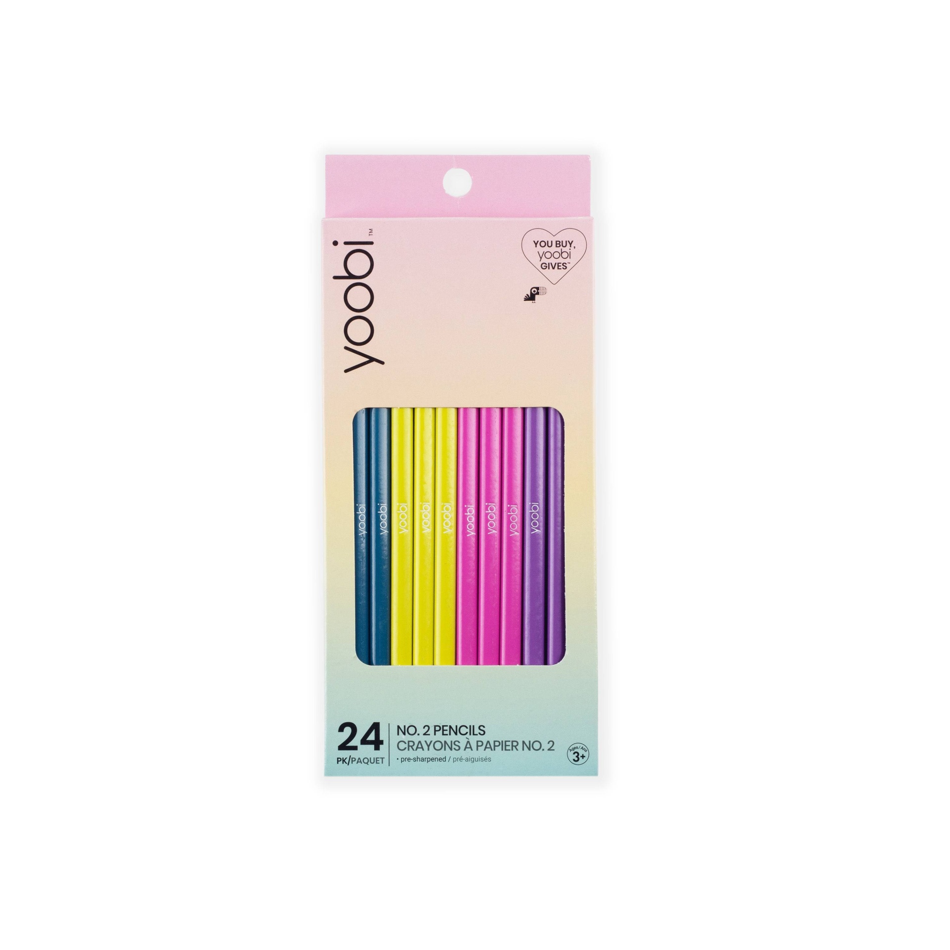 slide 1 of 4, Triangle #2 Pencils Pre-sharpened Multicolor, 24pk - Yoobi, 24 ct