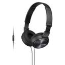 Sony MDR-ZX310AP ZX Series Wired On-Ear Headphones with Mic - Black