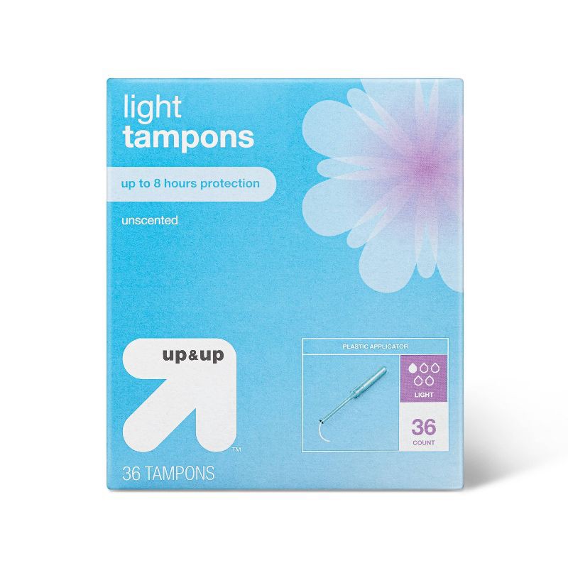 slide 1 of 3, Tampons - Light Absorbency - Plastic - 36ct - up & up, 36 ct