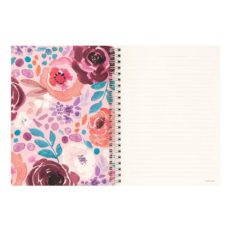 slide 3 of 12, greenroom 80pg Ruled Notebook 5.875"x8" Floral (Designs May Vary): Spiral Soft Cover Journal, Multicolor, 6x8 Inches, 1 ct