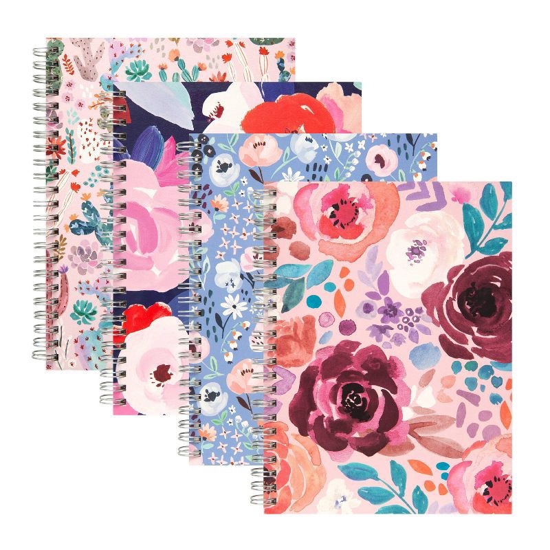 slide 1 of 12, greenroom 80pg Ruled Notebook 5.875"x8" Floral (Designs May Vary): Spiral Soft Cover Journal, Multicolor, 6x8 Inches, 1 ct