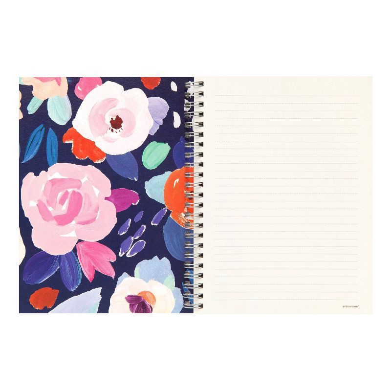slide 9 of 12, greenroom 80pg Ruled Notebook 5.875"x8" Floral (Designs May Vary): Spiral Soft Cover Journal, Multicolor, 6x8 Inches, 1 ct