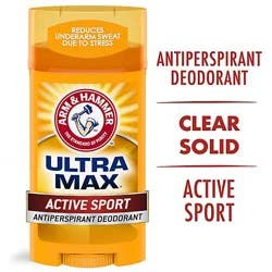 Arm & Hammer Ultramax Active Sport Solid Stick Deodorant - 2.6 Oz