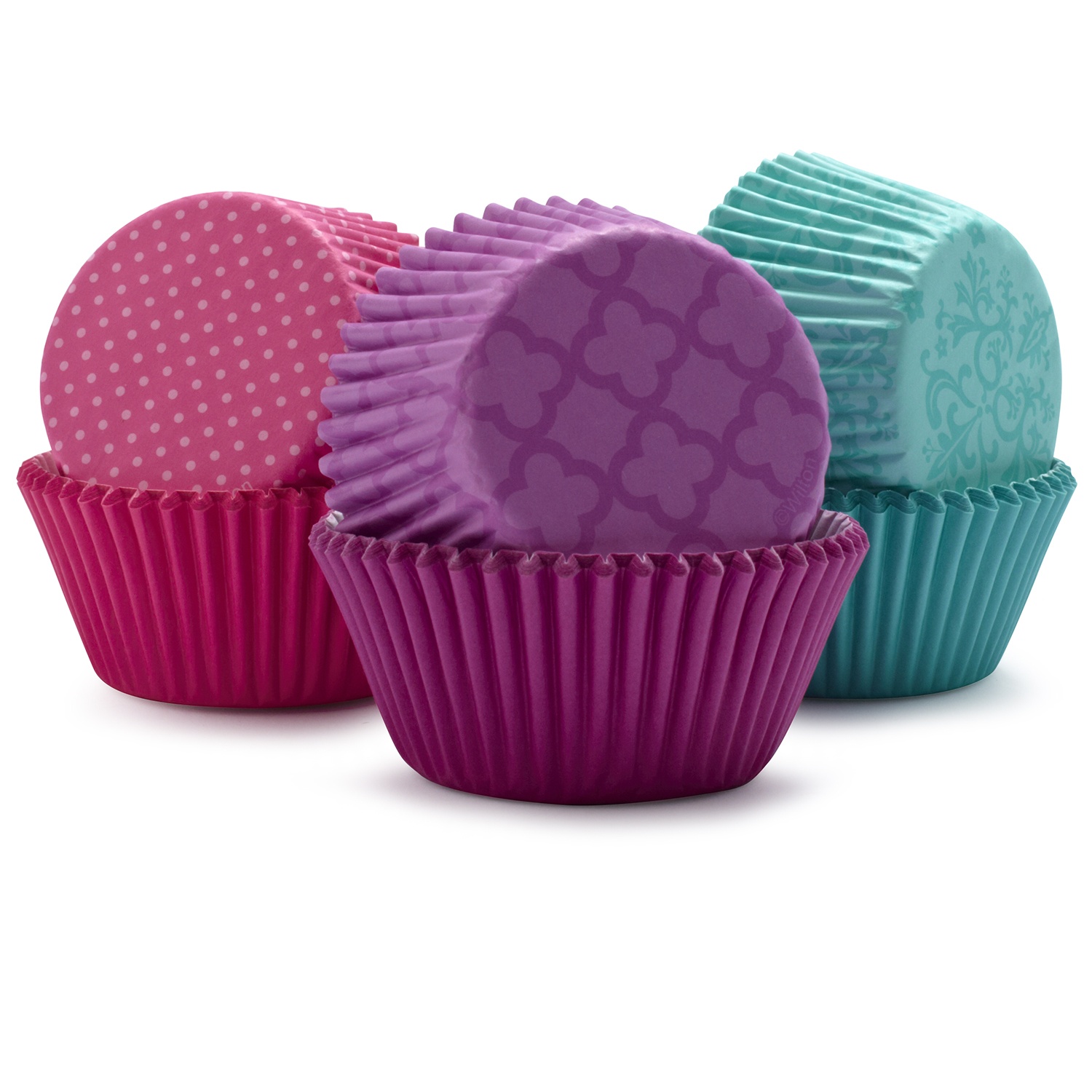 slide 1 of 1, Wilton Pink and Turquoise Bake Cups, 150 ct