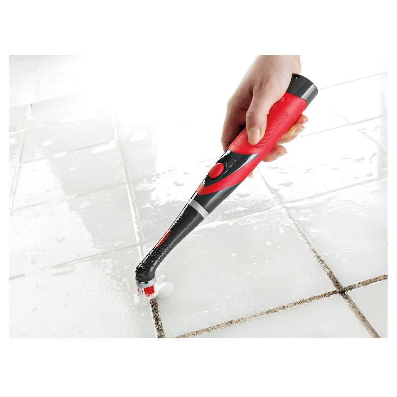 slide 3 of 9, Rubbermaid Power Scrubber with 1 All-Purpose Scrubbing Head and 1 Grout Scrubbing Head, 1 ct