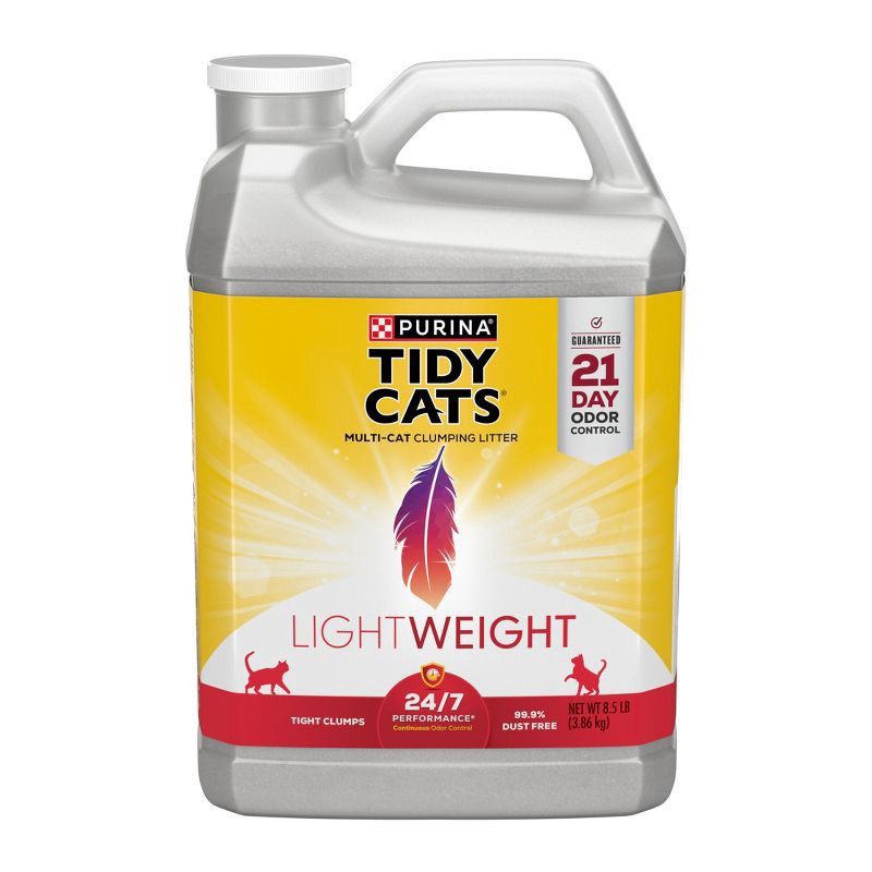 slide 1 of 8, Purina Tidy Cats Lightweight 24/7 Performance Low Dust Clumping Scoop Scented Cat & Kitty Litter for Multiple Cats - 8.5lbs, 8.5 lb