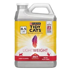 Purina Tidy Cats Lightweight 24/7 Performance Low Dust Clumping Scoop Scented Cat & Kitty Litter for Multiple Cats - 8.5lbs
