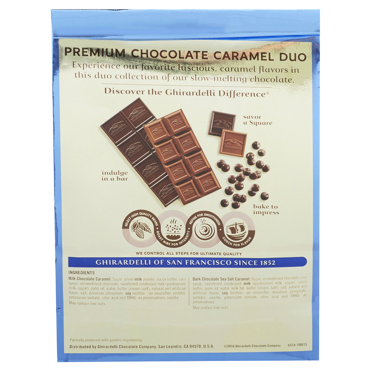 slide 2 of 2, Ghirardelli Chocolate Squares Caramel Duo Premium Chocolate, 15.9 oz
