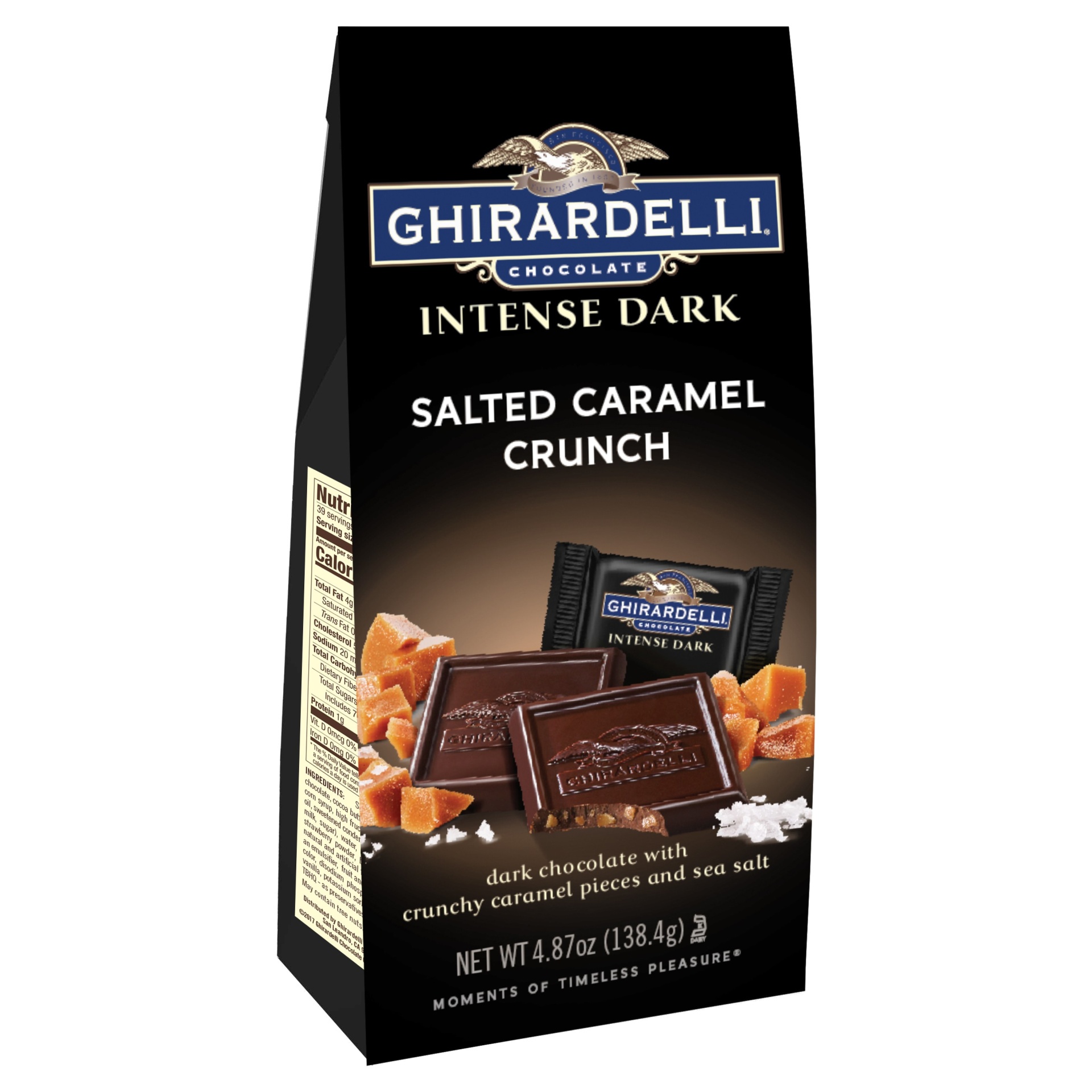 slide 1 of 1, Ghirardelli Intense Dark Salted Caramel Crunch Chocolate, 4.87 oz