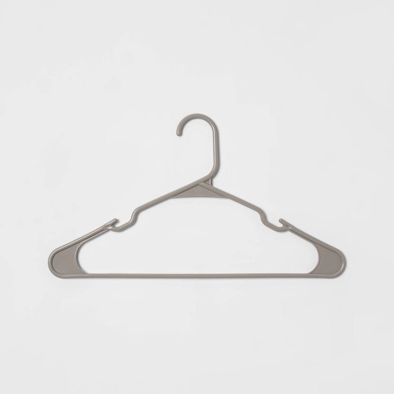 slide 3 of 4, 18pk Plastic Hangers Gray - Room Essentials™, 18 ct