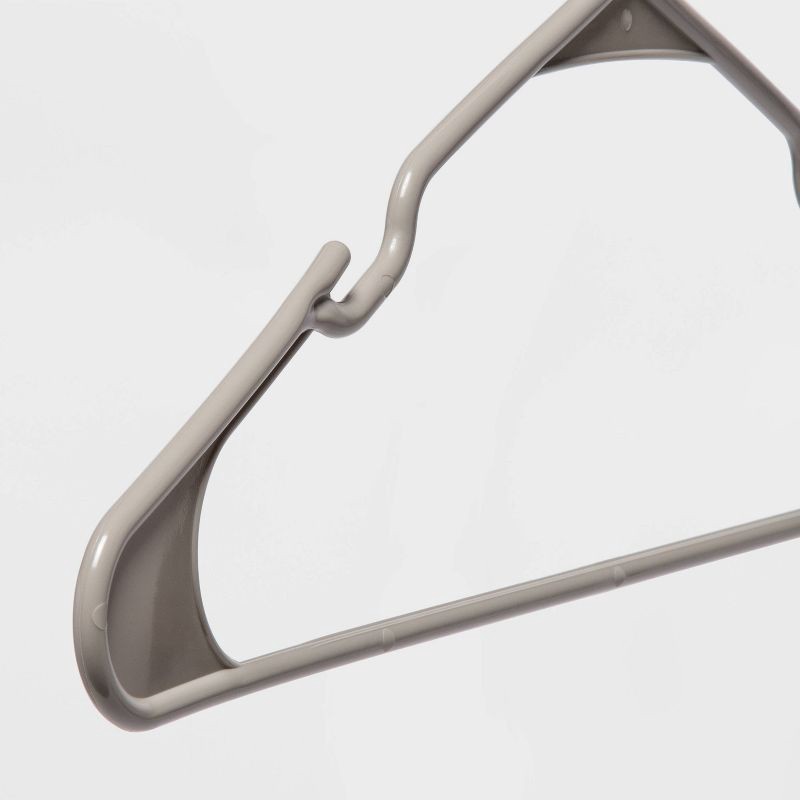 slide 4 of 4, 18pk Plastic Hangers Gray - Room Essentials™, 18 ct