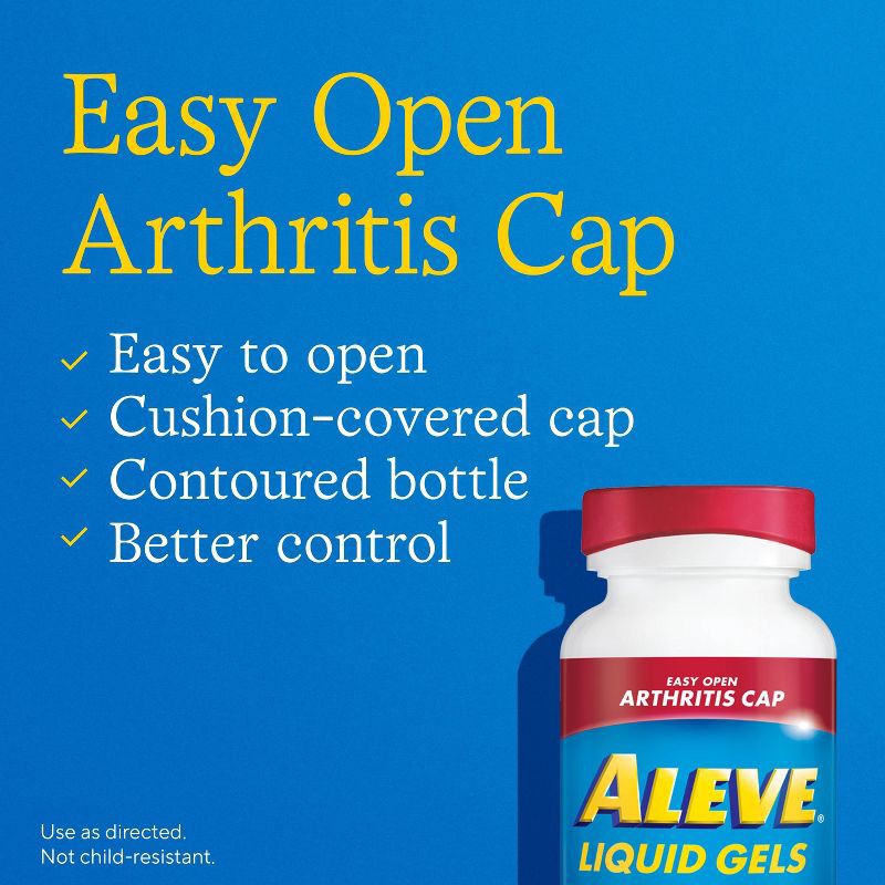 slide 5 of 8, Aleve NSAID Naproxen Sodium, Easy Open Arthritis Cap, Pain Relief, Arthritis Pain Relief - 80ct, 80 ct