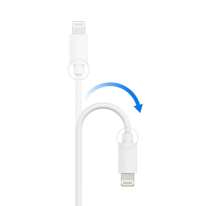 slide 4 of 9, Just Wireless 10' TPU Lightning to USB-A Cable - White, 1 ct