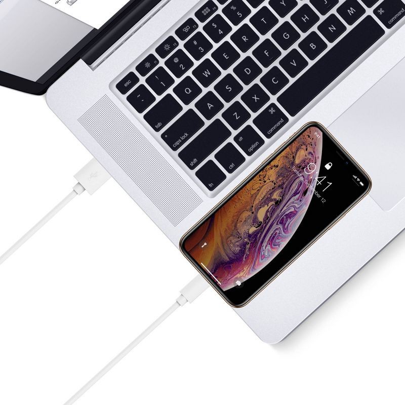 slide 8 of 9, Just Wireless 10' TPU Lightning to USB-A Cable - White, 1 ct