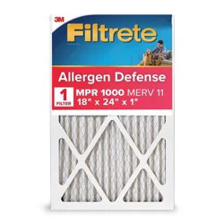 Filtrete 18x24x1 Allergen Defense Air Filter 1000 MPR: MERV 11 Electrostatic Furnace Filter, Captures Dust & Pollen