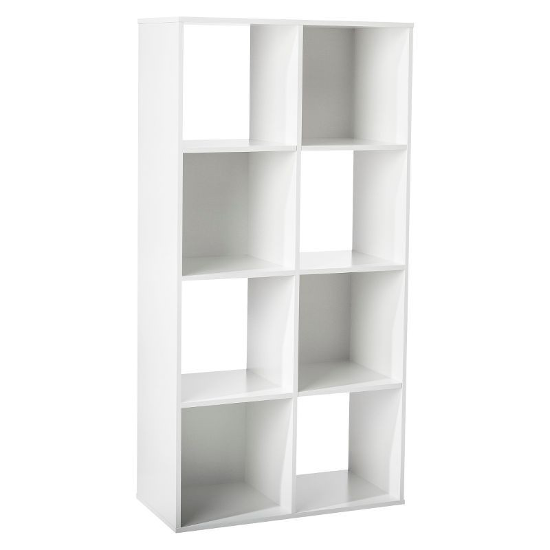 slide 1 of 3, 11" 8 Cube Organizer Shelf White - Room Essentials™: Bookshelf Storage, 4 Shelves, Particle Board, Adult Assembly, 1 ct