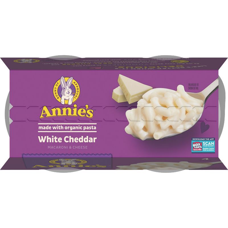 slide 7 of 13, Annie's White Cheddar Mac and Cheese Microwavable Cups - 8.04/4pk, 8.04/4 ct