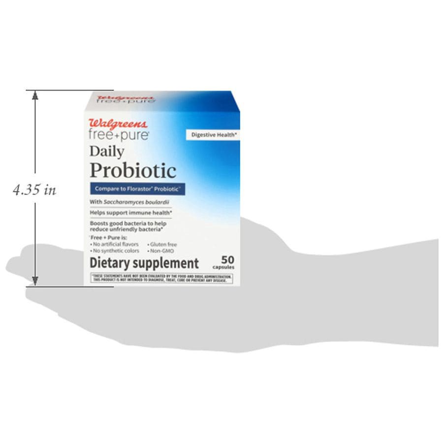 slide 3 of 5, Walgreens Daily Probiotic with Saccharomyces Boulardii, 50 ct