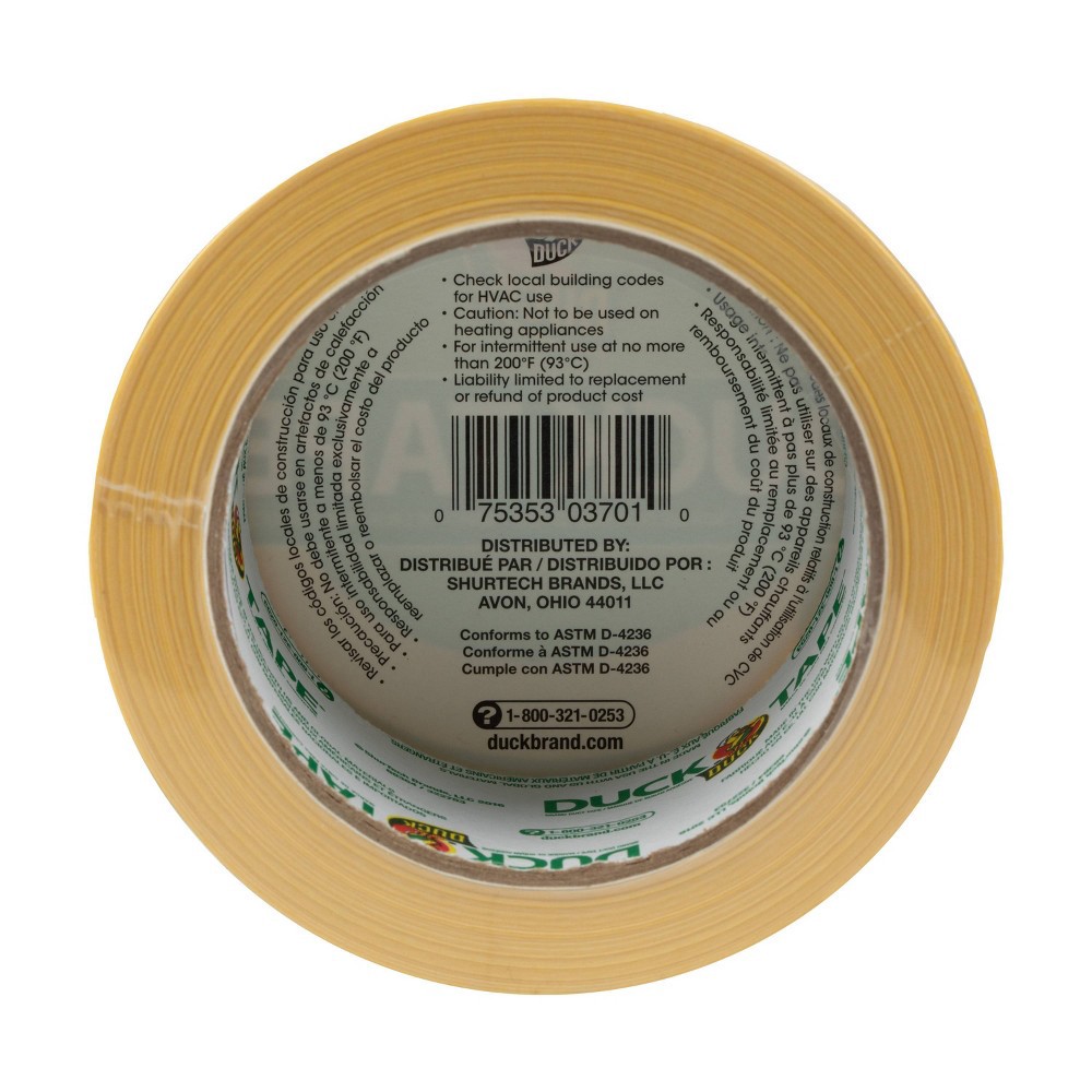 slide 8 of 8, Duck 1.88" x 20yd Duct Industrial Tape Yellow, 1 ct