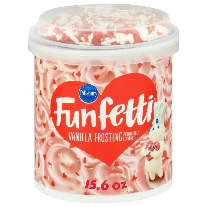 slide 1 of 4, Pillsbury Valentine's Funfetti Frosting - 15.6oz, 15.6 oz