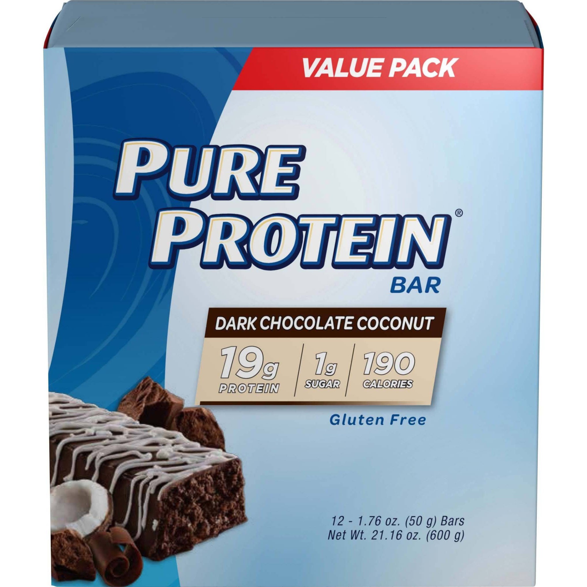 slide 1 of 4, Pure Protein Bar - Dark Chocolate Coconut, 12 ct