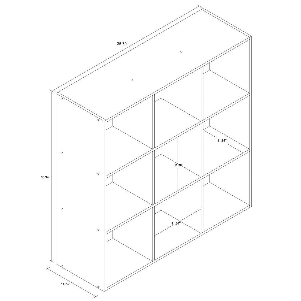 slide 4 of 4, 11" 9 Cube Organizer Shelf Espresso - Room Essentials, 1 ct