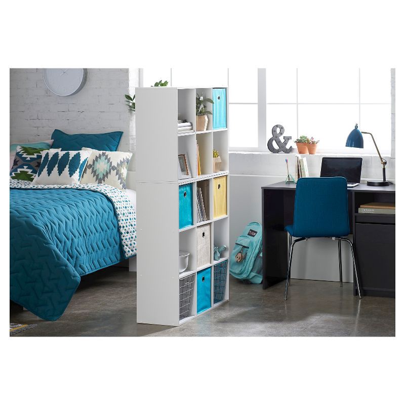 slide 3 of 6, 11" 9 Cube Organizer Shelf White - Room Essentials™: Bookcase, Cubby Storage, Decorative Bookshelf, 3 Fixed Shelves, 1 ct