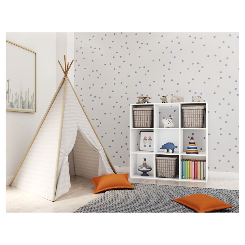slide 4 of 6, 11" 9 Cube Organizer Shelf White - Room Essentials™: Bookcase, Cubby Storage, Decorative Bookshelf, 3 Fixed Shelves, 1 ct