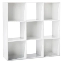 11" 9 Cube Organizer Shelf White - Room Essentials™: Bookcase, Cubby Storage, Decorative Bookshelf, 3 Fixed Shelves