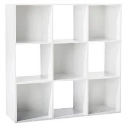 11" 9 Cube Organizer Shelf White - Room Essentials™: Bookcase, Cubby Storage, Decorative Bookshelf, 3 Fixed Shelves
