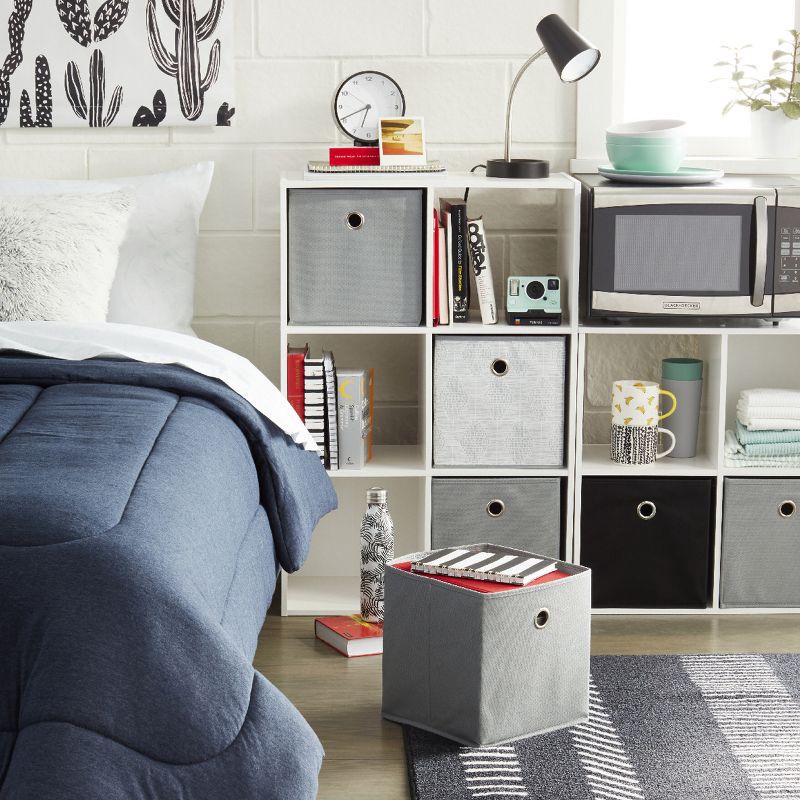 slide 8 of 15, 11" 6 Cube Organizer Shelf White - Room Essentials™: Bookshelf Storage Cubes, Bookcase Cubbies, 3 Shelves, 1 ct