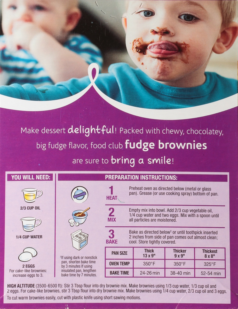 slide 10 of 10, Food Club Brownie Mix Fudge, 18.3 oz
