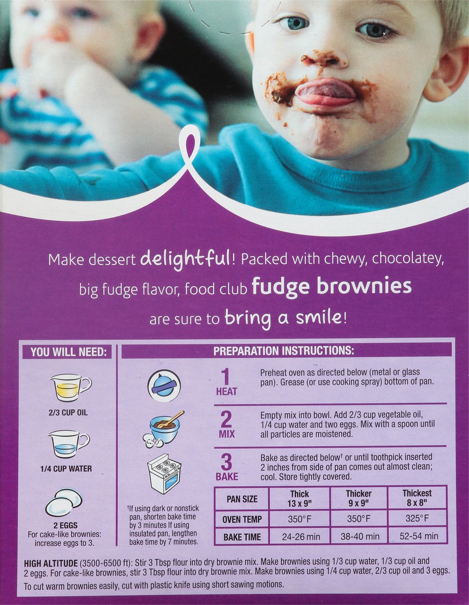 slide 10 of 11, Food Club Brownie Mix Fudge, 18.3 oz