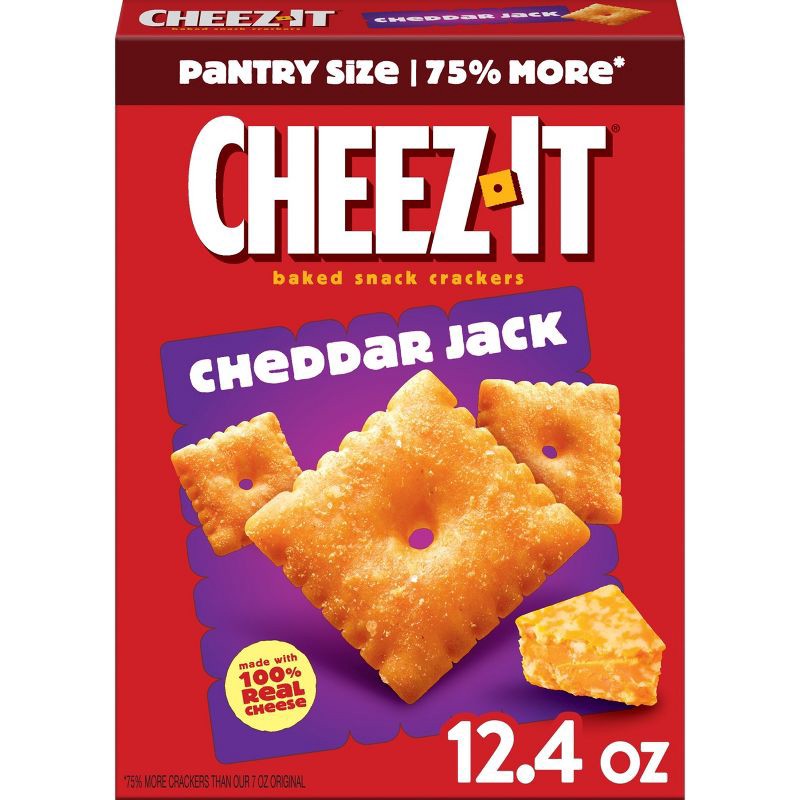 slide 1 of 8, Cheez-It Cheddar Jack Baked Snack Crackers 12.4oz, 12.4 oz
