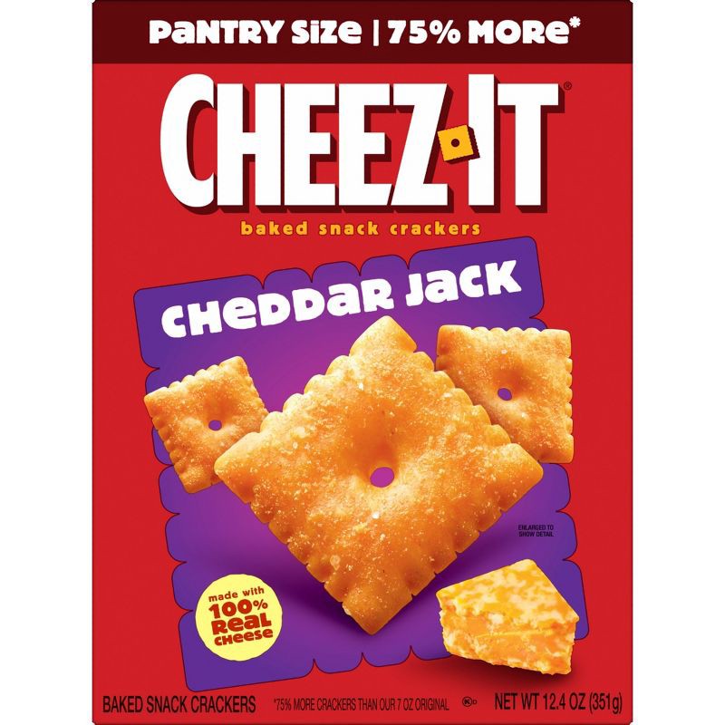 slide 9 of 10, Cheez-It Cheddar Jack Baked Snack Crackers 12.4oz, 12.4 oz