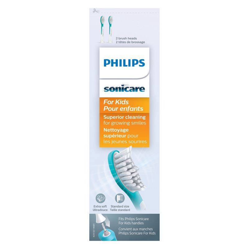 slide 4 of 4, Philips Sonicare for Kids Replacement Electric Toothbrush Head - HX6042/94 - White - 2ct, 2 ct