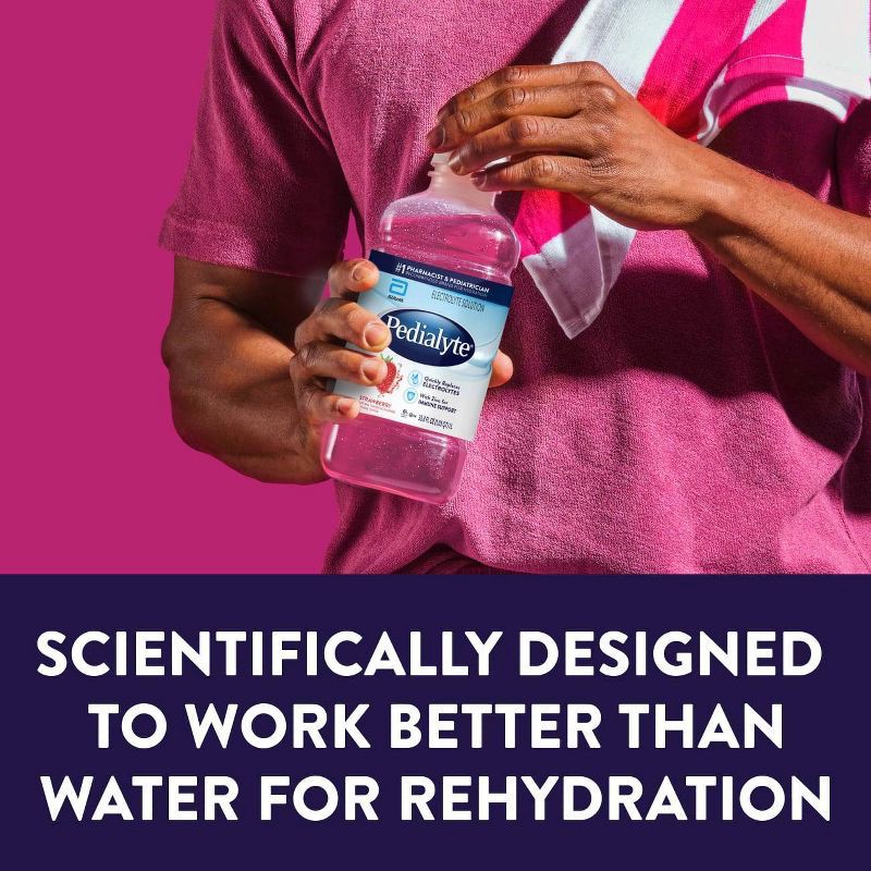 slide 5 of 8, Pedialyte Electrolyte Solution Hydration Drink - Strawberry - 33.8 fl oz, 33.8 fl oz