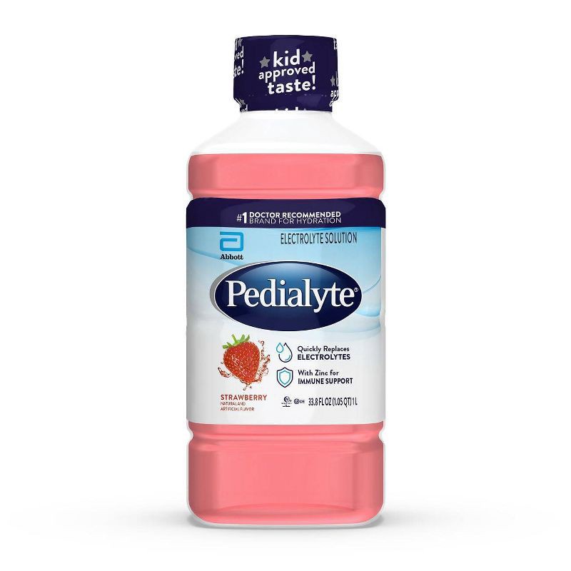 slide 1 of 8, Pedialyte Electrolyte Solution Hydration Drink - Strawberry - 33.8 fl oz, 33.8 fl oz