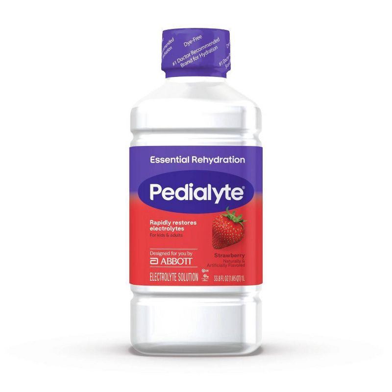 slide 1 of 10, Pedialyte Electrolyte Solution Hydration Drink - Strawberry - 33.8 fl oz, 33.8 fl oz