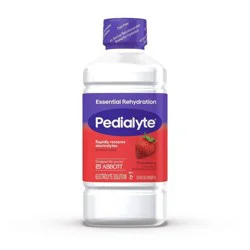 Pedialyte Electrolyte Solution Hydration Drink - Strawberry - 33.8 fl oz: Kosher, Halal, Gluten-Free, Lactose-Free