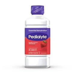 Pedialyte Electrolyte Solution Hydration Drink - Strawberry - 33.8 fl oz: Kosher, Halal, Gluten-Free, Lactose-Free