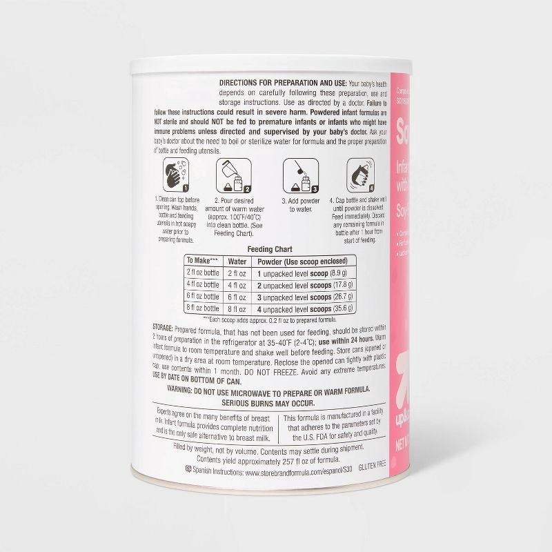 slide 5 of 8, Soy Powder Infant Formula - 36oz - up&up™, 36 oz
