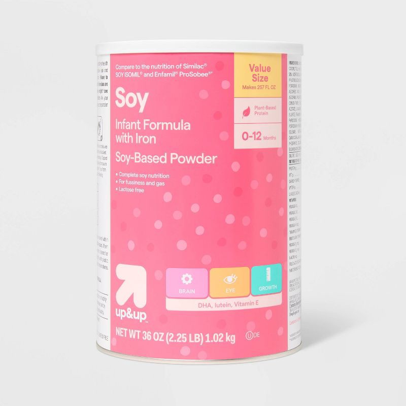 slide 1 of 8, Soy Powder Infant Formula - 36oz - up&up™, 36 oz